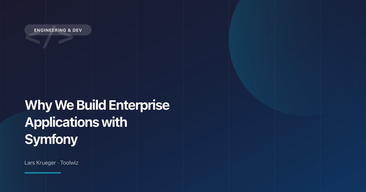 Symfony enterprise application development